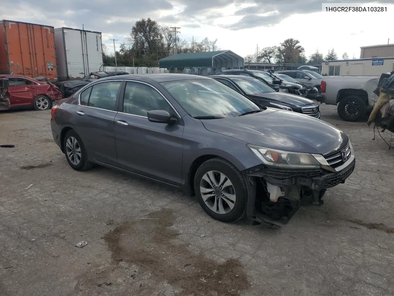 1HGCR2F38DA103281 2013 Honda Accord Lx