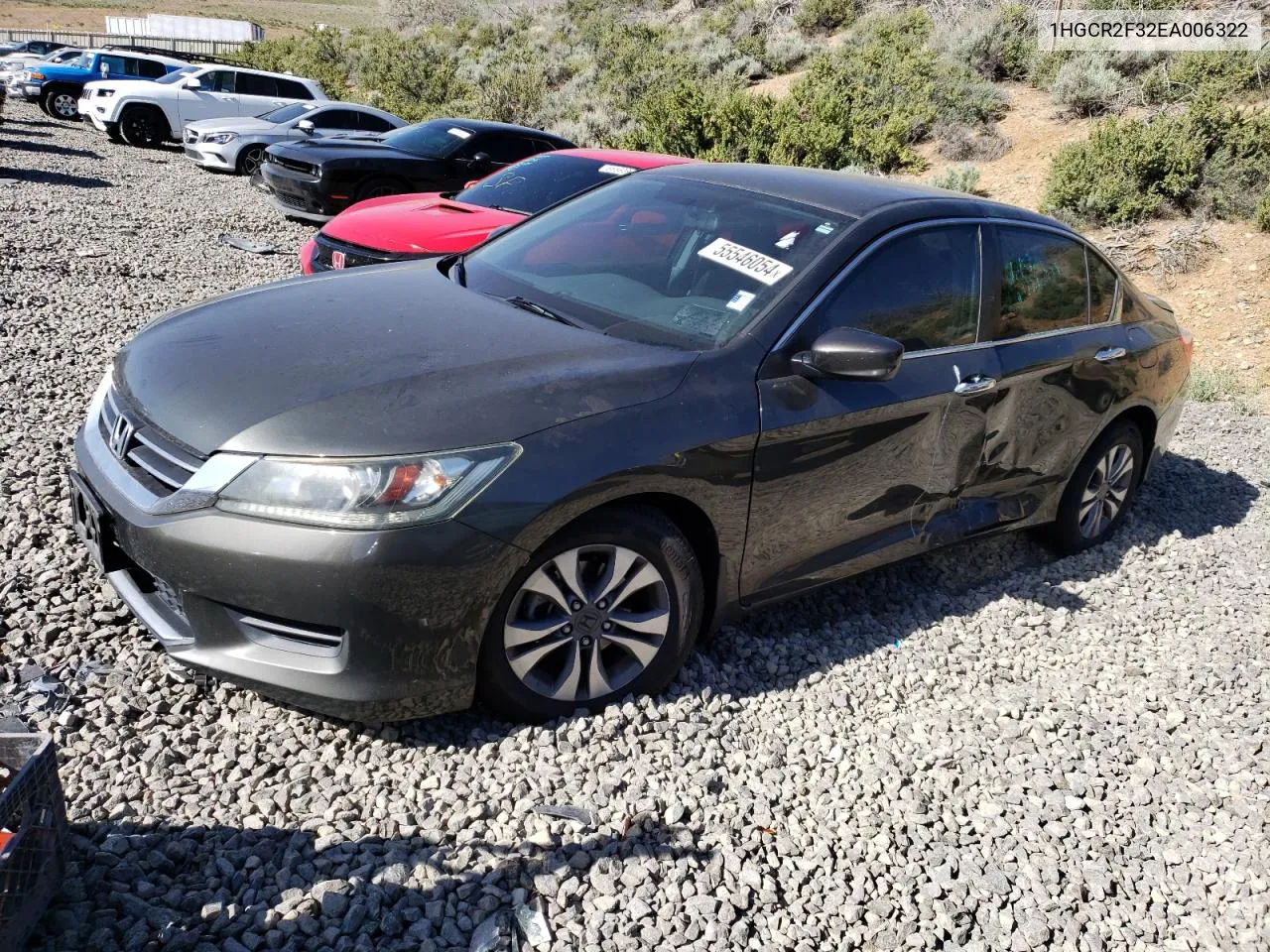 1HGCR2F32EA006322 2014 Honda Accord Lx