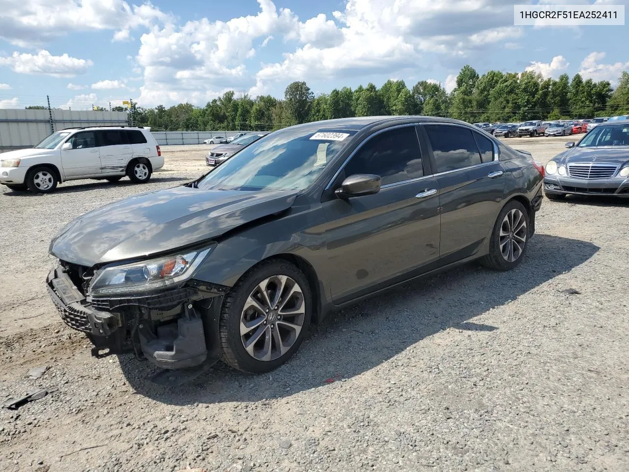 2014 Honda Accord Sport VIN: 1HGCR2F51EA252411 Lot: 67602394