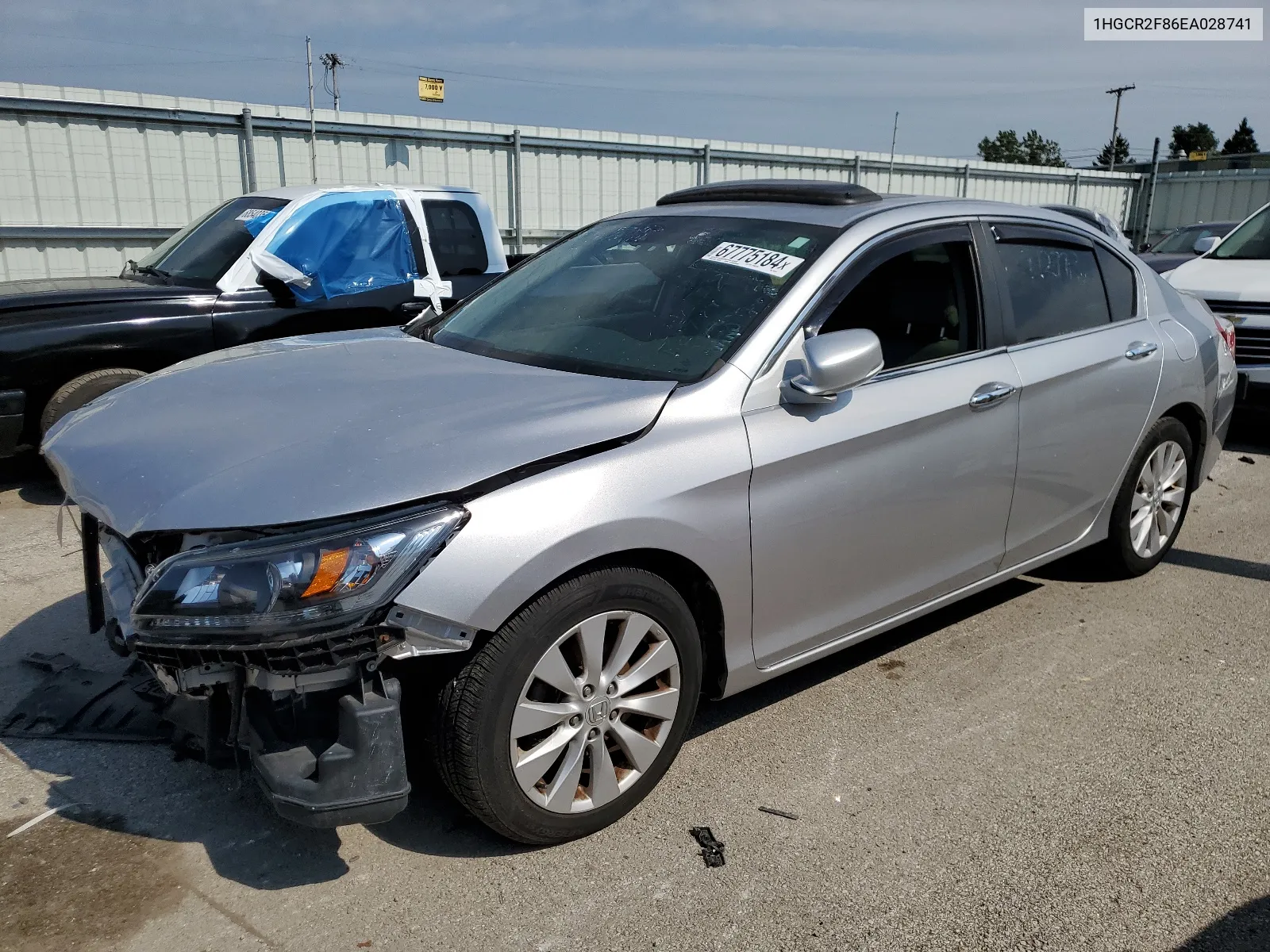 2014 Honda Accord Exl VIN: 1HGCR2F86EA028741 Lot: 67775184