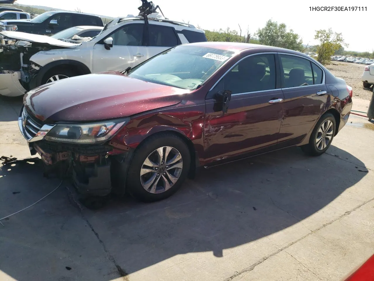 2014 Honda Accord Lx VIN: 1HGCR2F30EA197111 Lot: 69778933