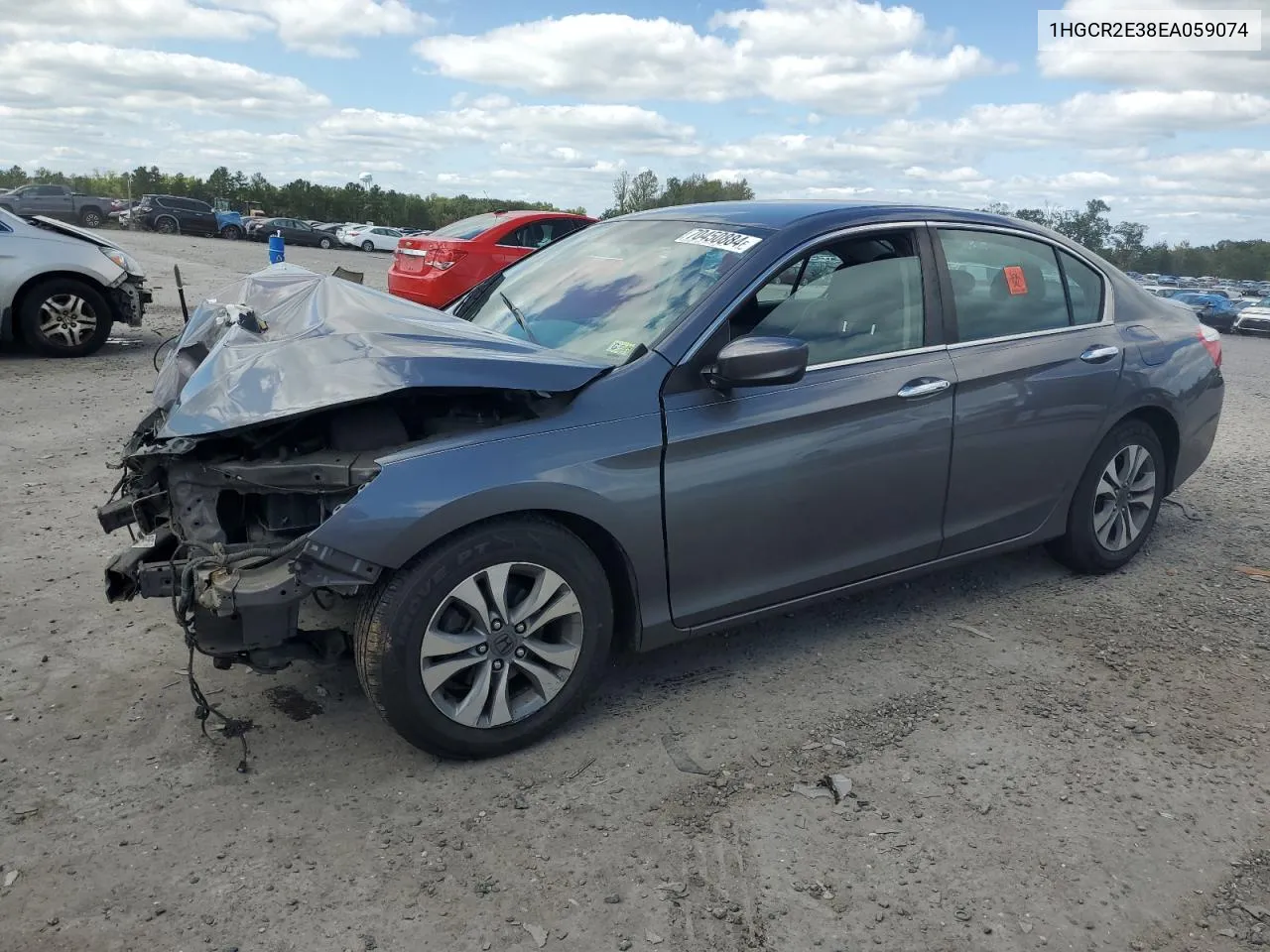 1HGCR2E38EA059074 2014 Honda Accord Lx