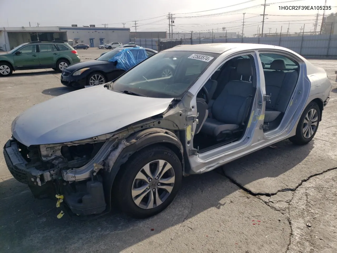 2014 Honda Accord Lx VIN: 1HGCR2F39EA105235 Lot: 72583574