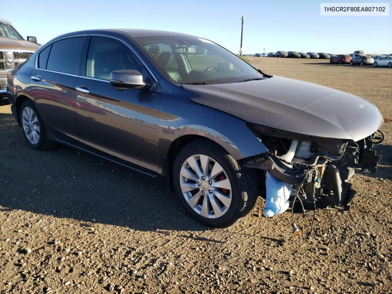 2014 Honda Accord Exl VIN: 1HGCR2F80EA807102 Lot: 72673734