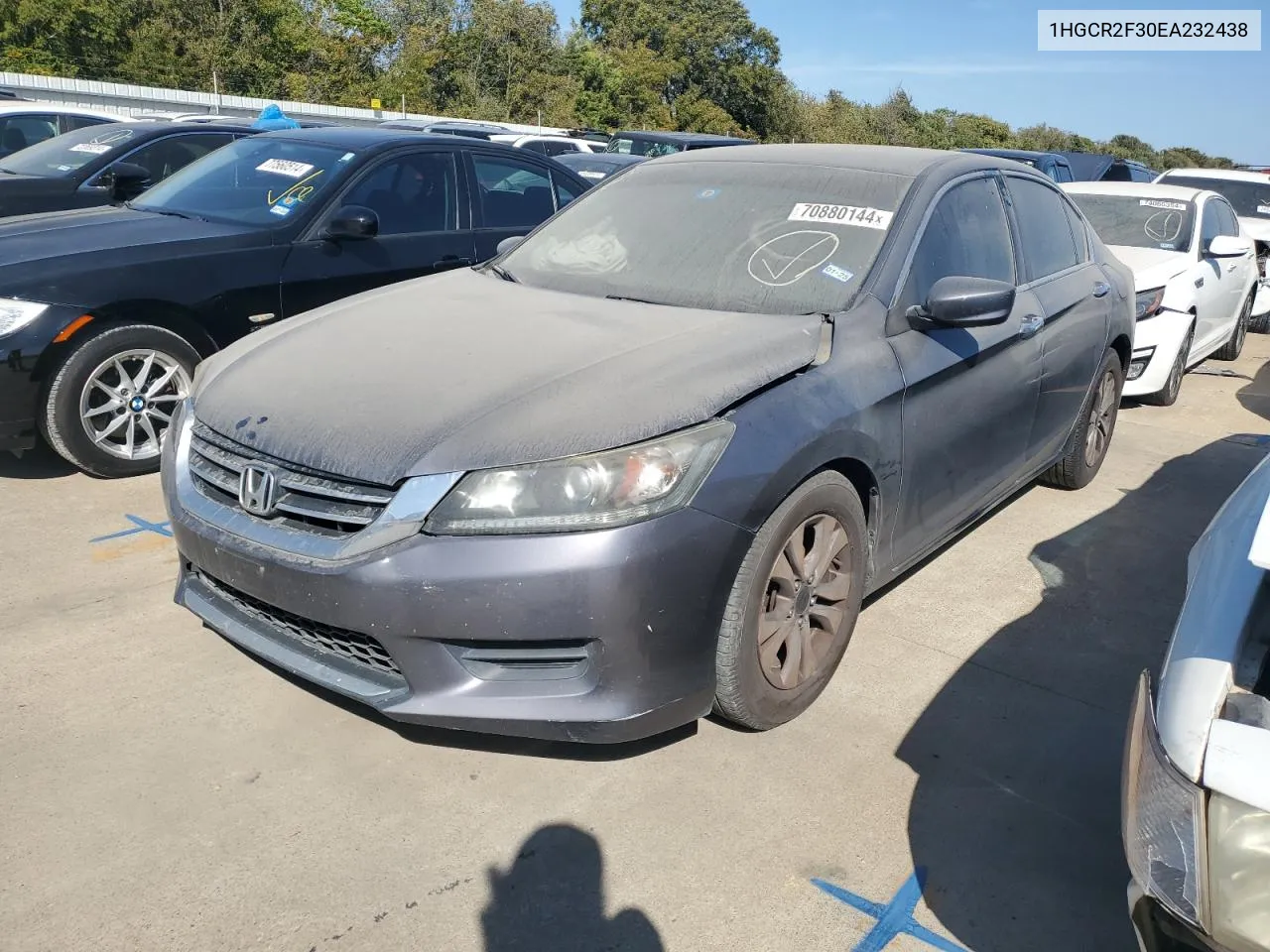 2014 Honda Accord Lx VIN: 1HGCR2F30EA232438 Lot: 72938224