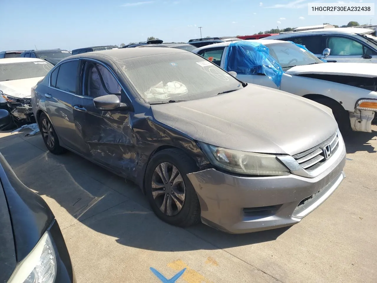 2014 Honda Accord Lx VIN: 1HGCR2F30EA232438 Lot: 72938224