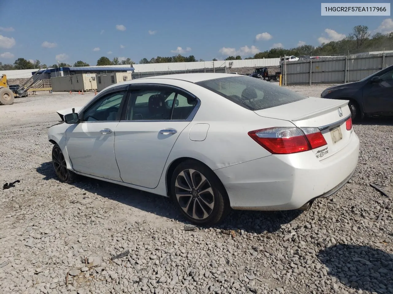 2014 Honda Accord Sport VIN: 1HGCR2F57EA117966 Lot: 74006744