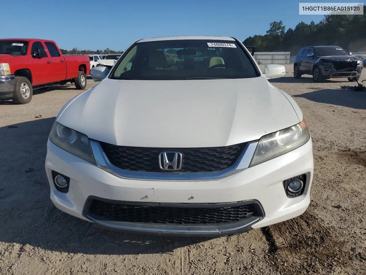 2014 Honda Accord Exl VIN: 1HGCT1B86EA015120 Lot: 74800574