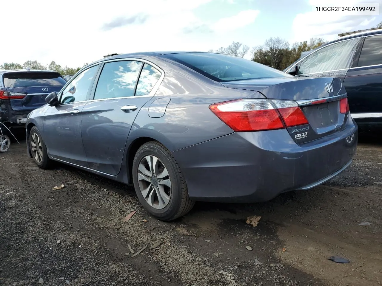 2014 Honda Accord Lx VIN: 1HGCR2F34EA199492 Lot: 74947794