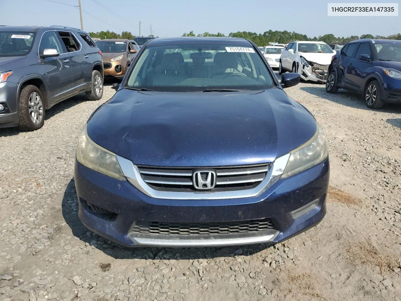 1HGCR2F33EA147335 2014 Honda Accord Lx