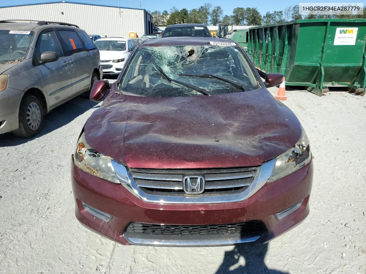 2014 Honda Accord Lx VIN: 1HGCR2F34EA287779 Lot: 75133334