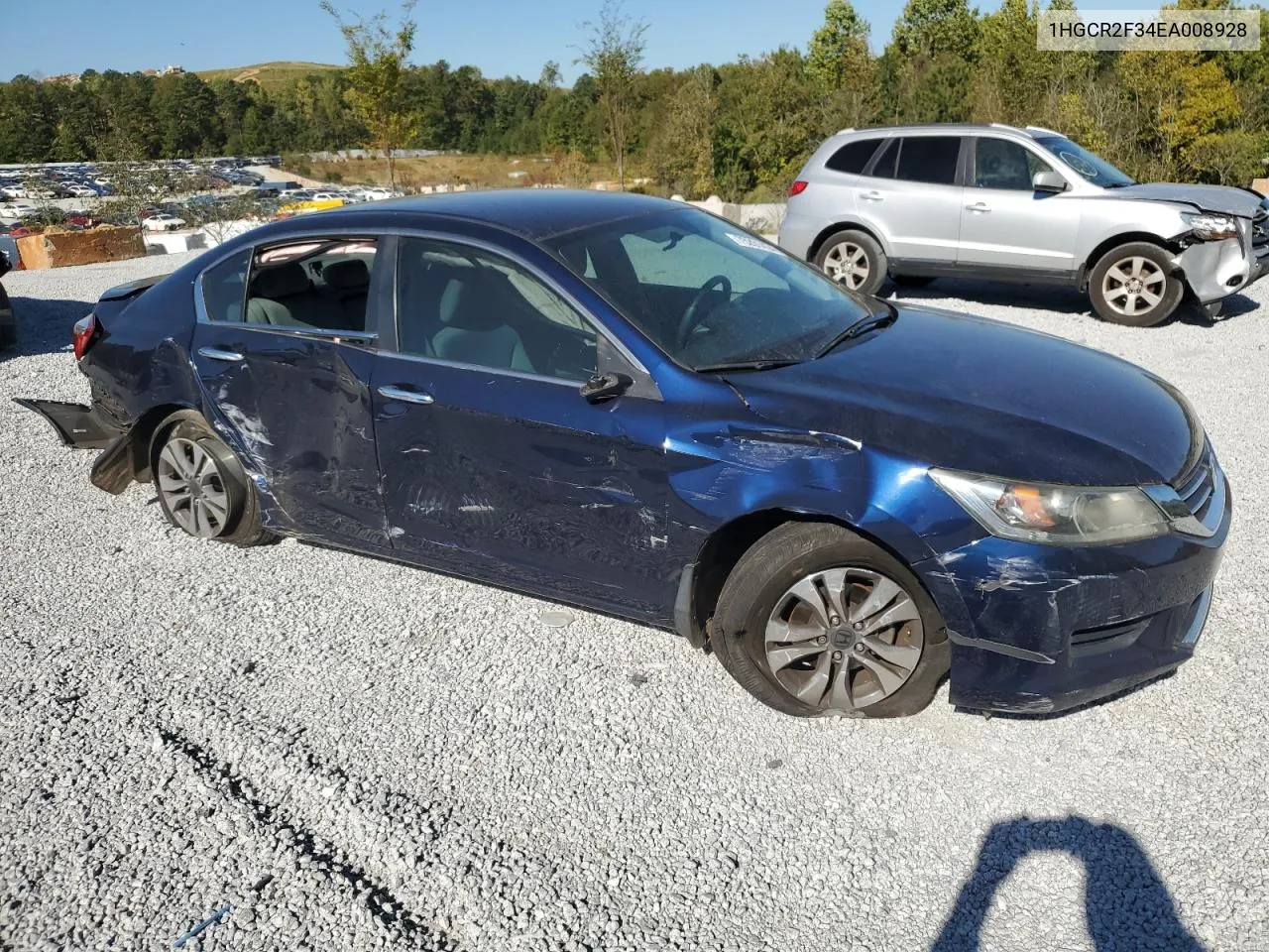 1HGCR2F34EA008928 2014 Honda Accord Lx