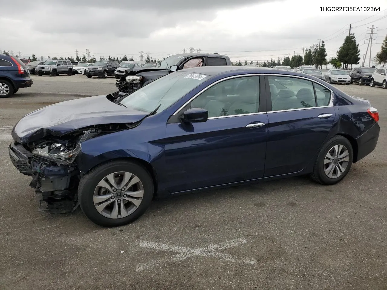 2014 Honda Accord Lx VIN: 1HGCR2F35EA102364 Lot: 76637084