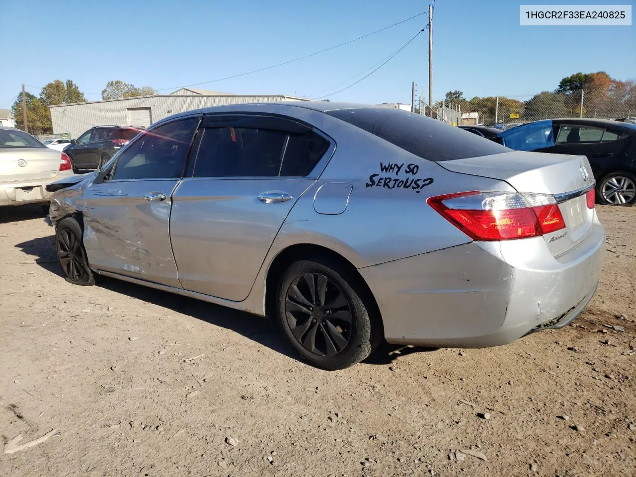 1HGCR2F33EA240825 2014 Honda Accord Lx