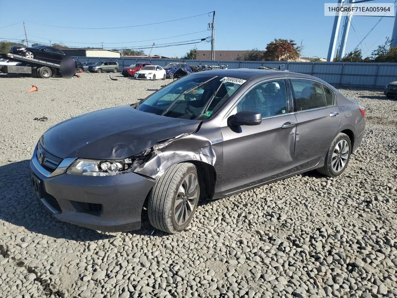 2014 Honda Accord Touring Hybrid VIN: 1HGCR6F71EA005964 Lot: 76900934