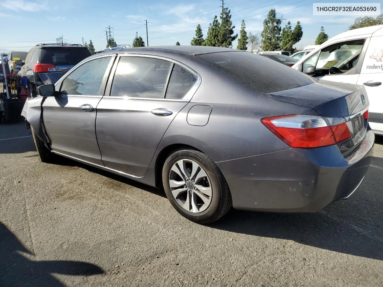 2014 Honda Accord Lx VIN: 1HGCR2F32EA053690 Lot: 77496074