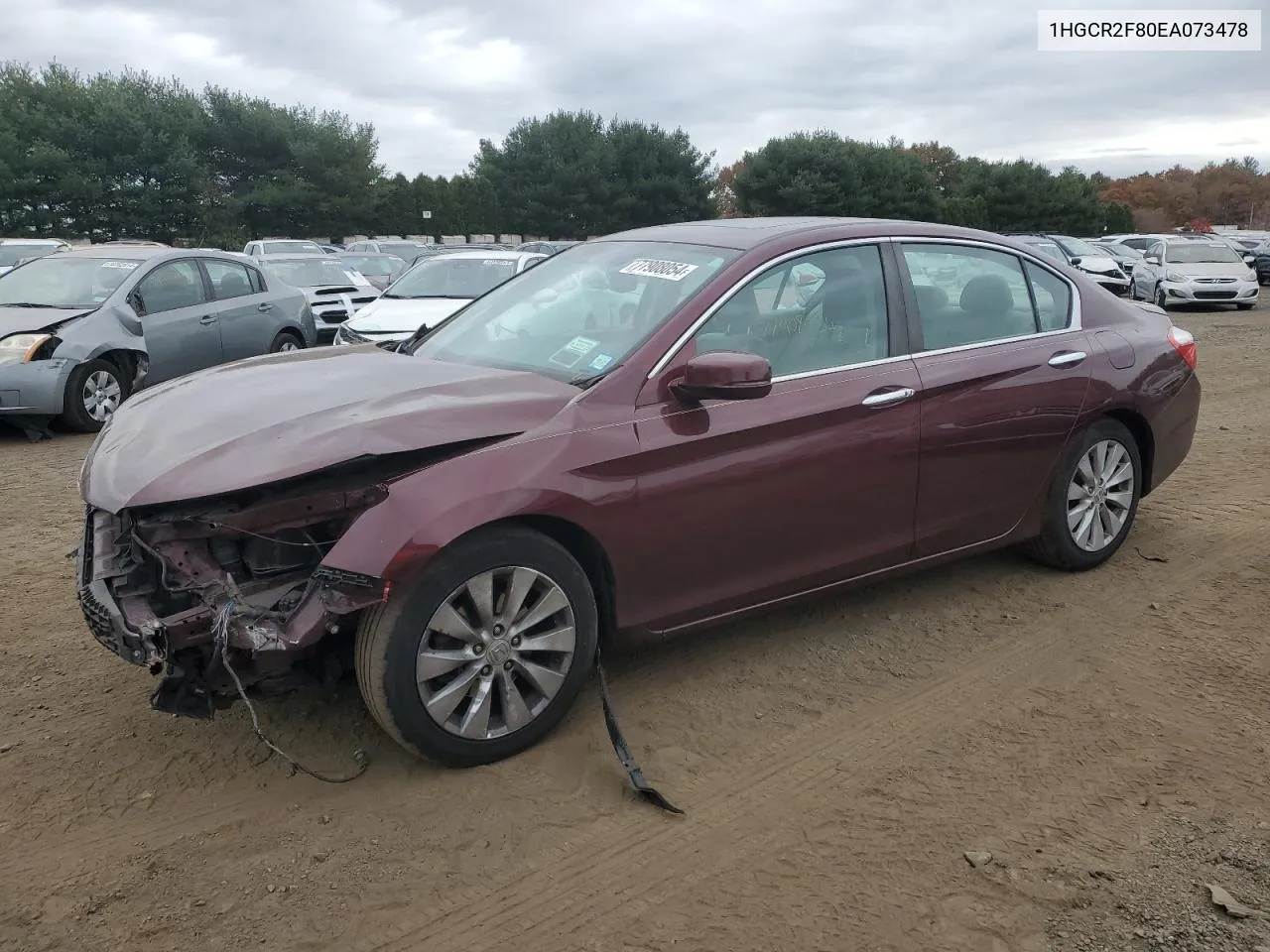 1HGCR2F80EA073478 2014 Honda Accord Exl