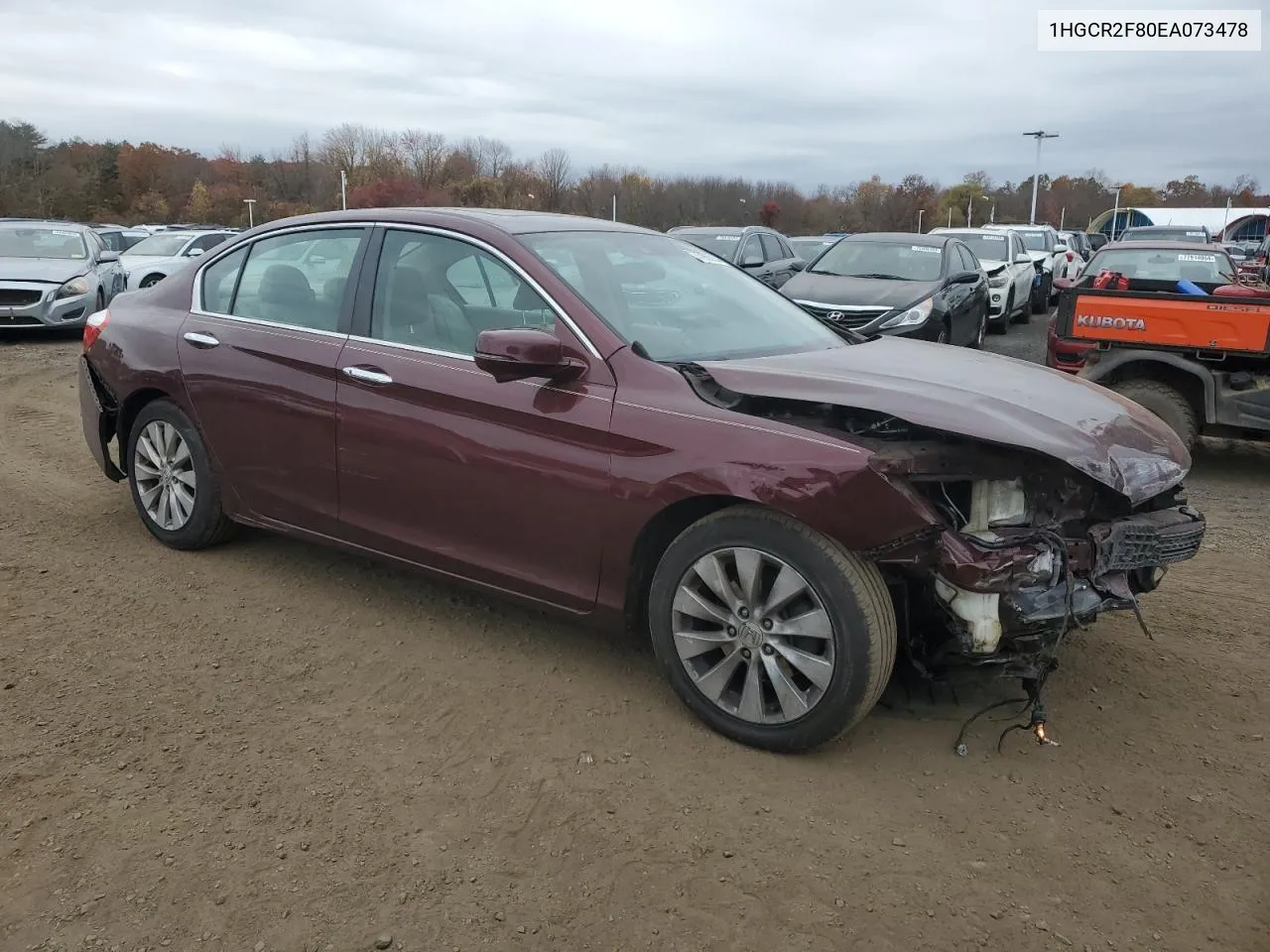 2014 Honda Accord Exl VIN: 1HGCR2F80EA073478 Lot: 77908054