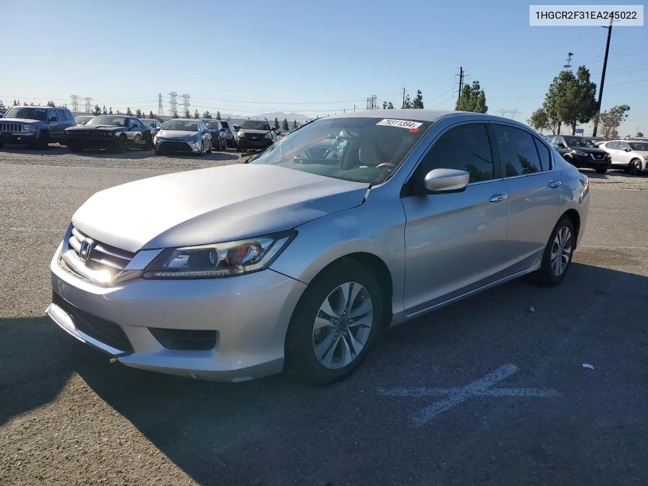 2014 Honda Accord Lx VIN: 1HGCR2F31EA245022 Lot: 79311394