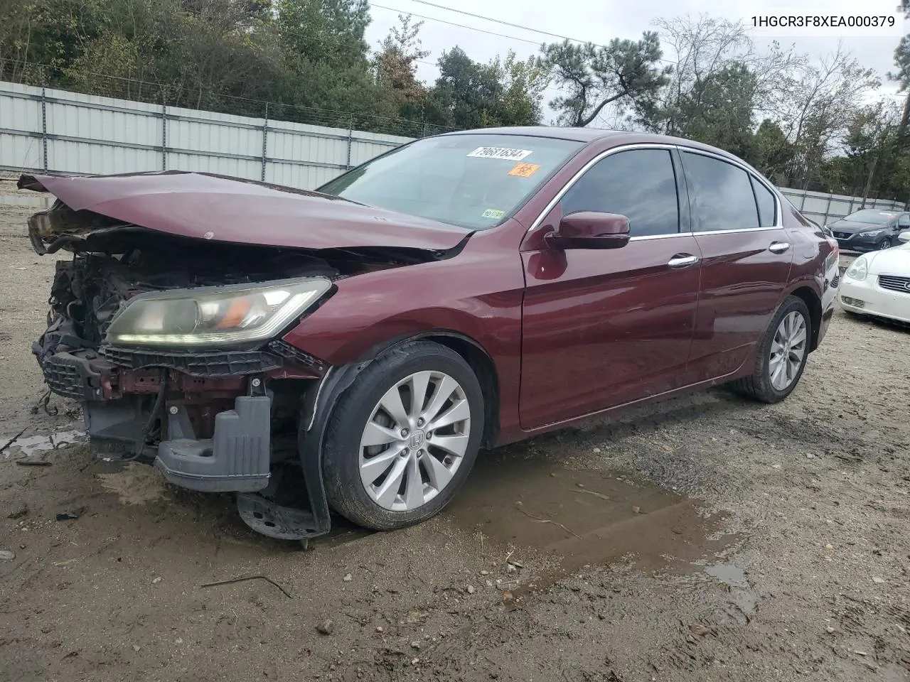 2014 Honda Accord Exl VIN: 1HGCR3F8XEA000379 Lot: 79681634