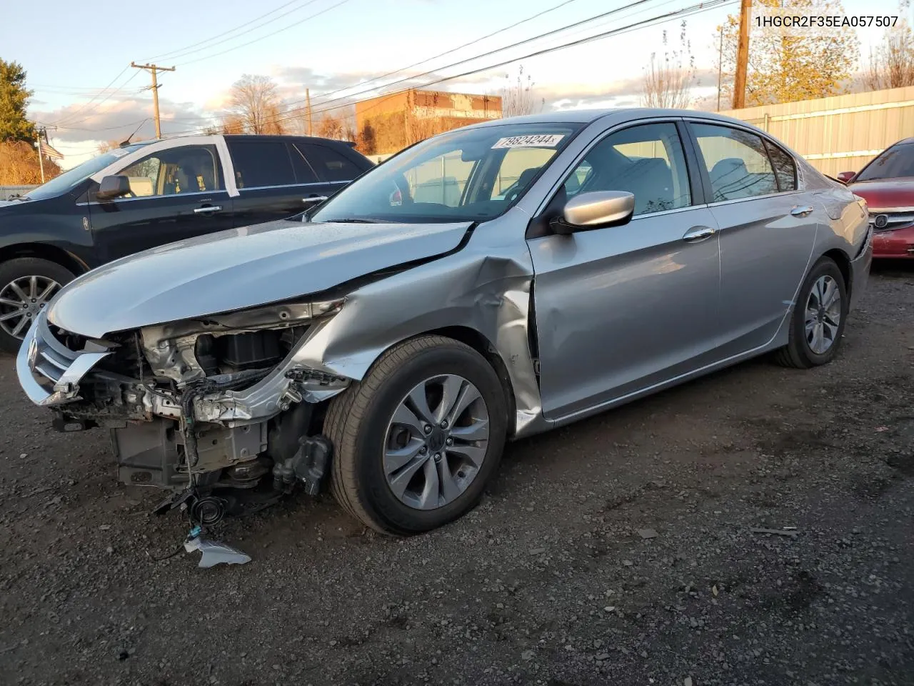 2014 Honda Accord Lx VIN: 1HGCR2F35EA057507 Lot: 79824244