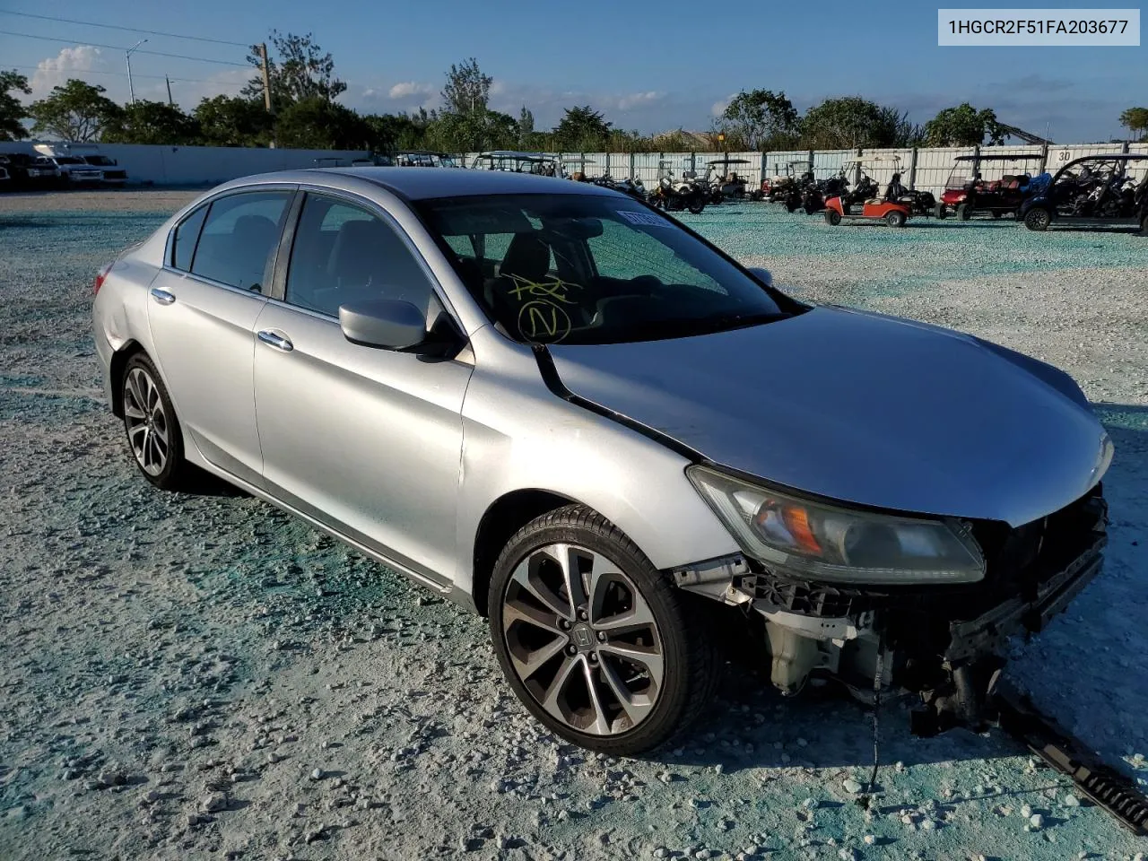 2015 Honda Accord Sport VIN: 1HGCR2F51FA203677 Lot: 67735142