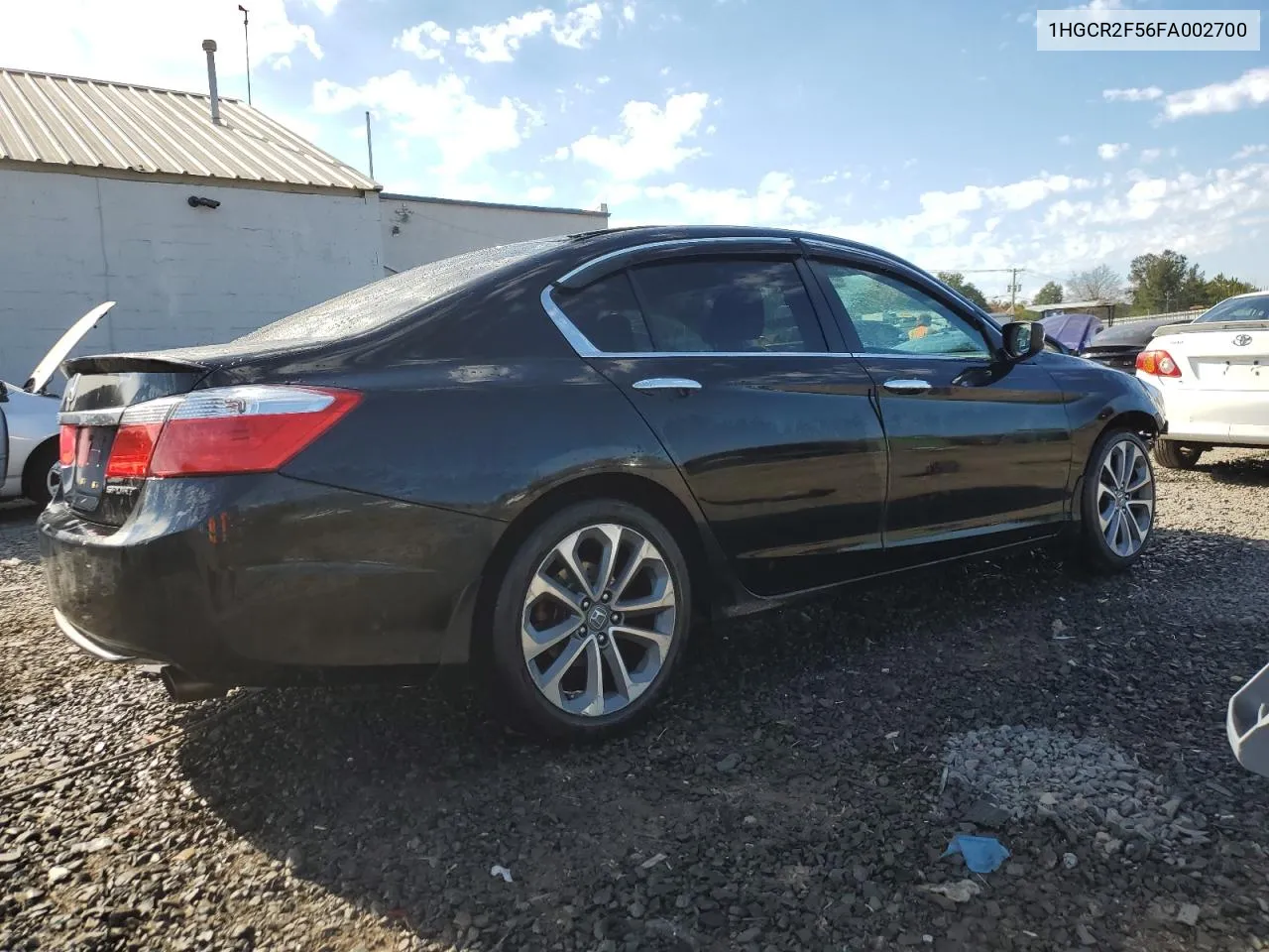 2015 Honda Accord Sport VIN: 1HGCR2F56FA002700 Lot: 74469344