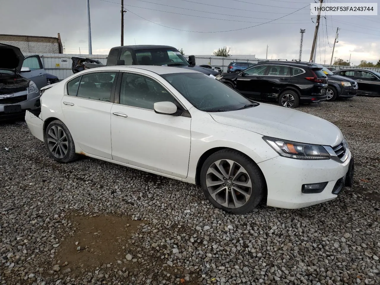 2015 Honda Accord Sport VIN: 1HGCR2F53FA243744 Lot: 76336864