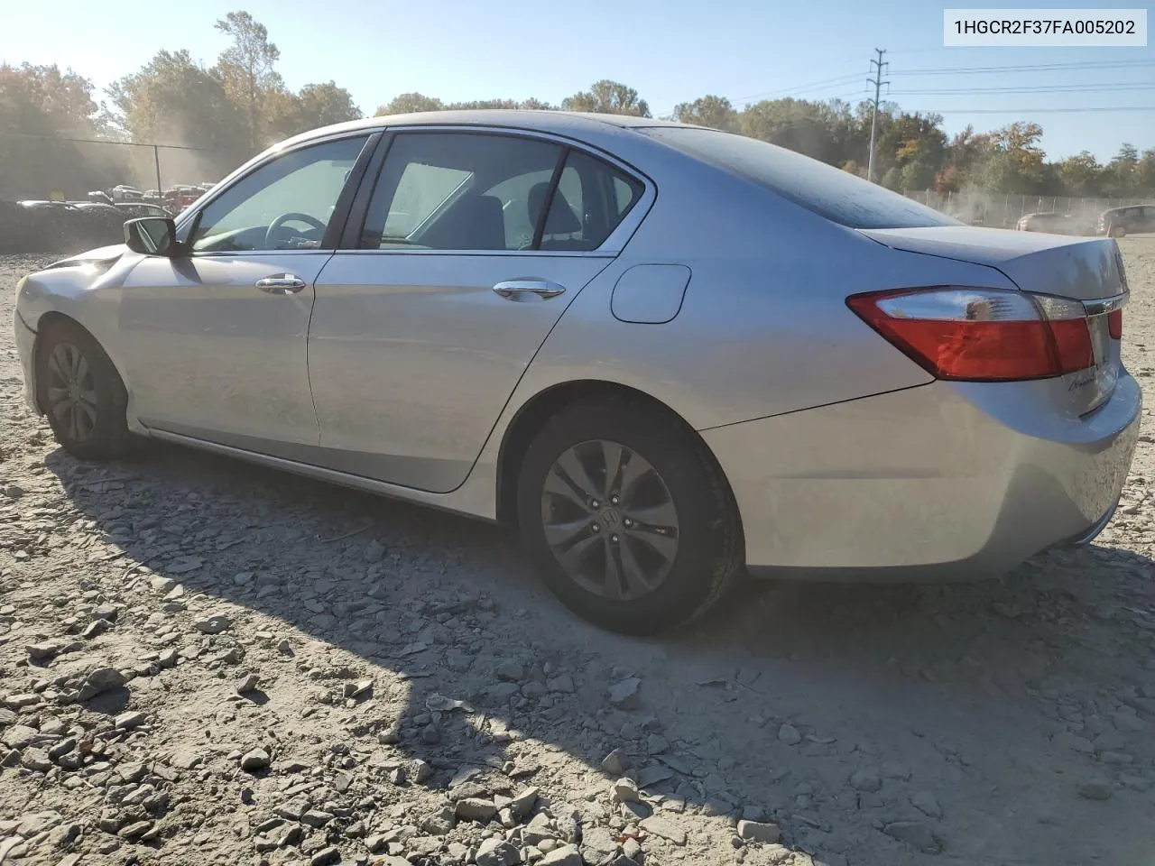 2015 Honda Accord Lx VIN: 1HGCR2F37FA005202 Lot: 76862994