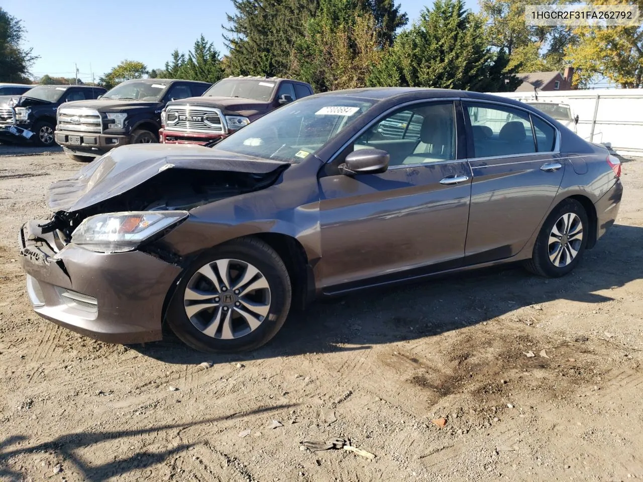 2015 Honda Accord Lx VIN: 1HGCR2F31FA262792 Lot: 77303684