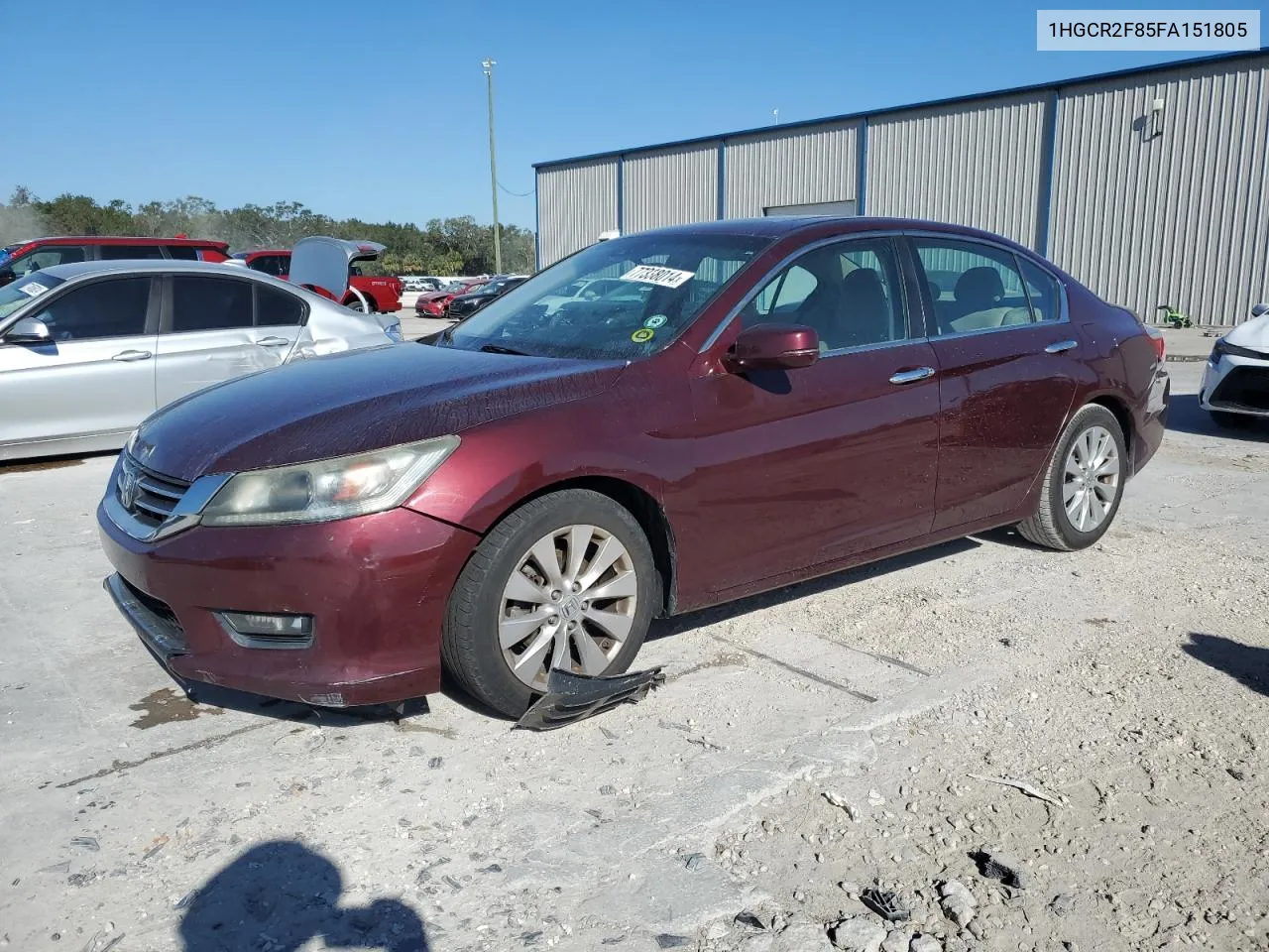 2015 Honda Accord Exl VIN: 1HGCR2F85FA151805 Lot: 77338014