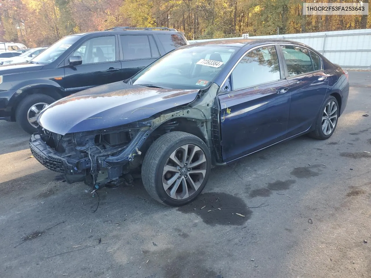 1HGCR2F53FA253643 2015 Honda Accord Sport