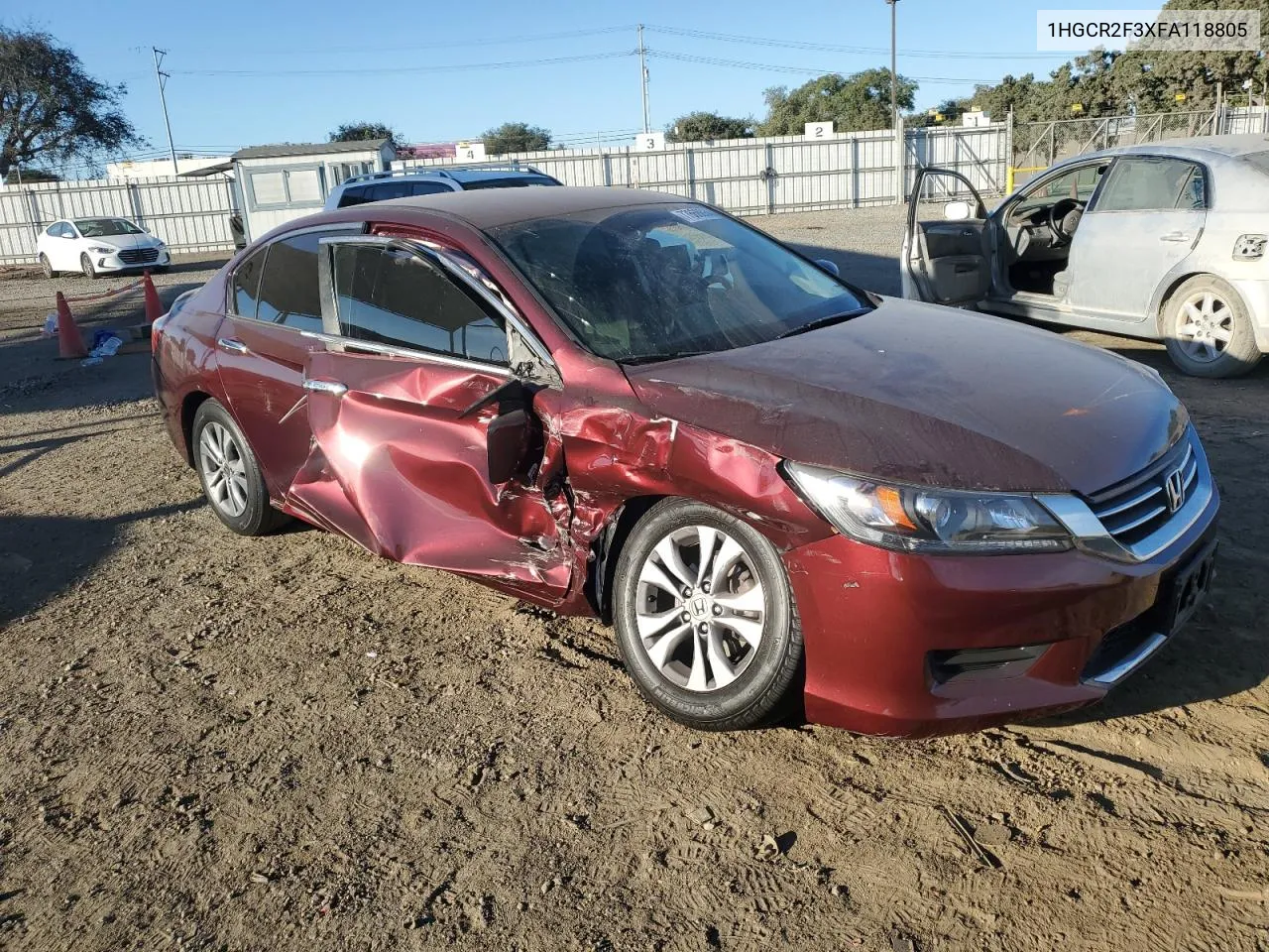 2015 Honda Accord Lx VIN: 1HGCR2F3XFA118805 Lot: 77668864