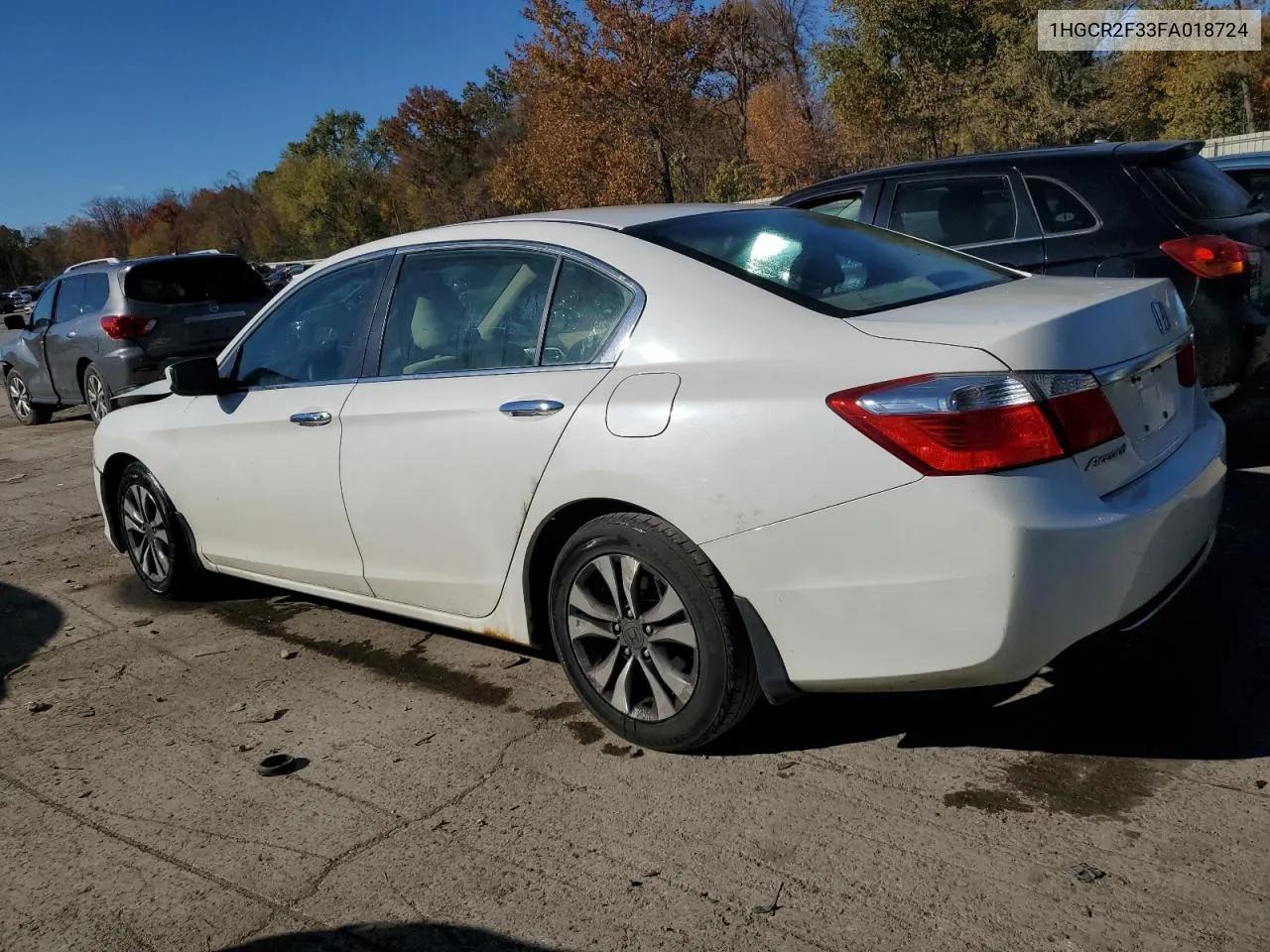 2015 Honda Accord Lx VIN: 1HGCR2F33FA018724 Lot: 77851924