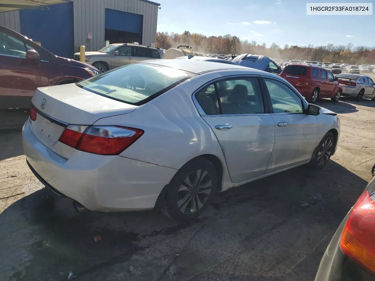 2015 Honda Accord Lx VIN: 1HGCR2F33FA018724 Lot: 77851924