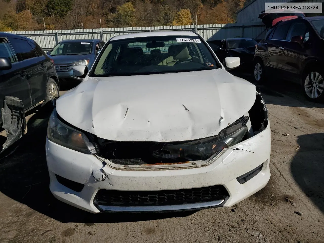 2015 Honda Accord Lx VIN: 1HGCR2F33FA018724 Lot: 77851924