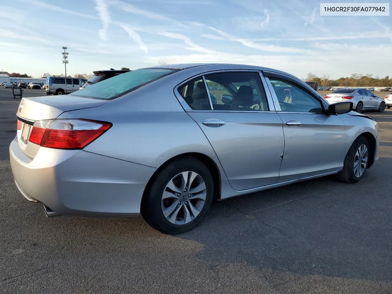 2015 Honda Accord Lx VIN: 1HGCR2F30FA077942 Lot: 77888324