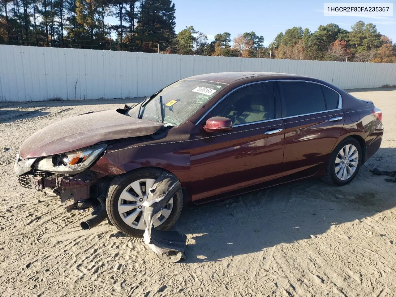 2015 Honda Accord Exl VIN: 1HGCR2F80FA235367 Lot: 78500164