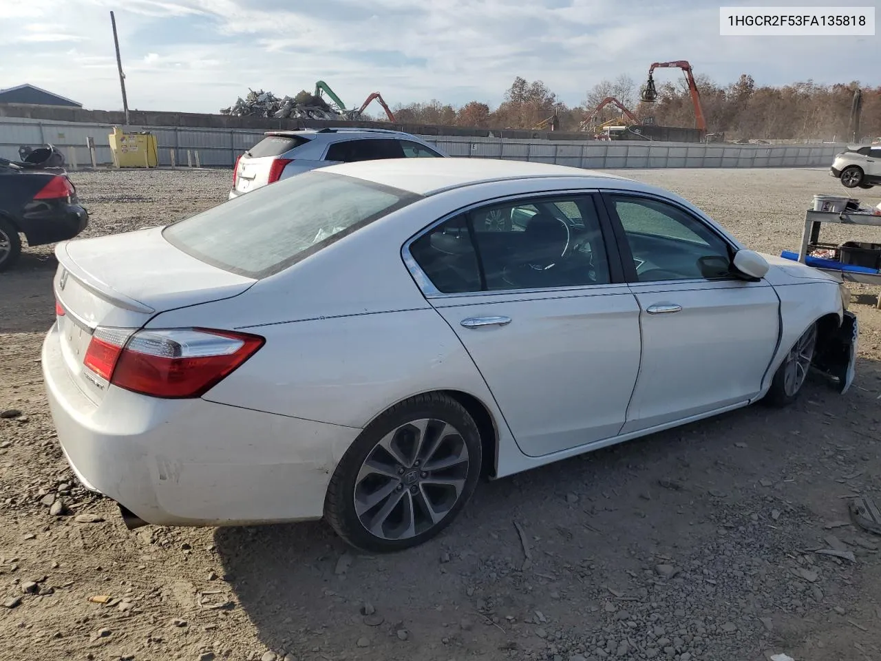 2015 Honda Accord Sport VIN: 1HGCR2F53FA135818 Lot: 78544064