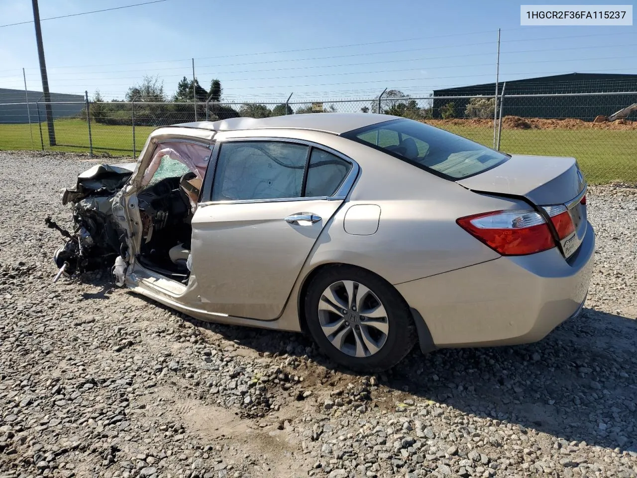 1HGCR2F36FA115237 2015 Honda Accord Lx