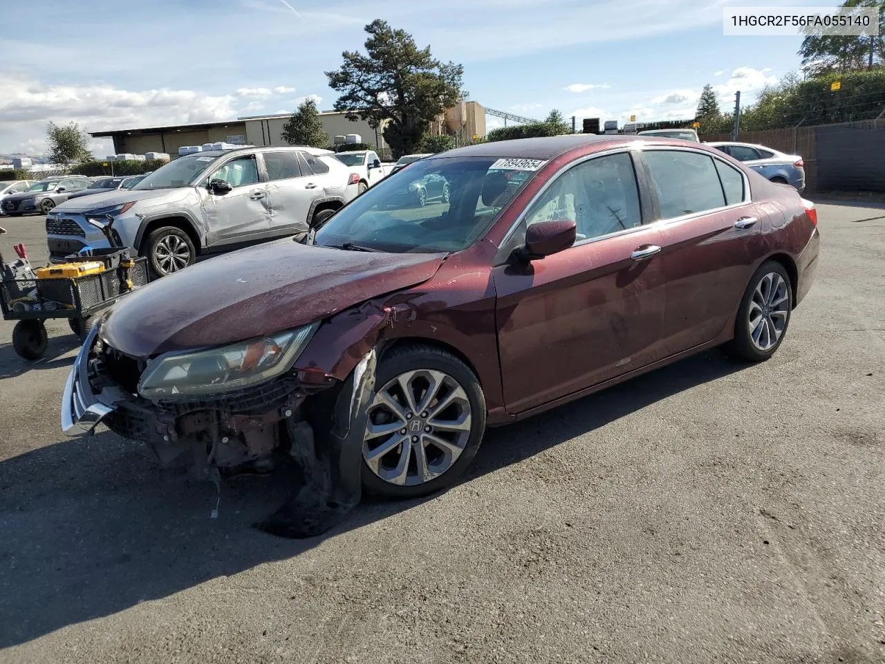 2015 Honda Accord Sport VIN: 1HGCR2F56FA055140 Lot: 78949654