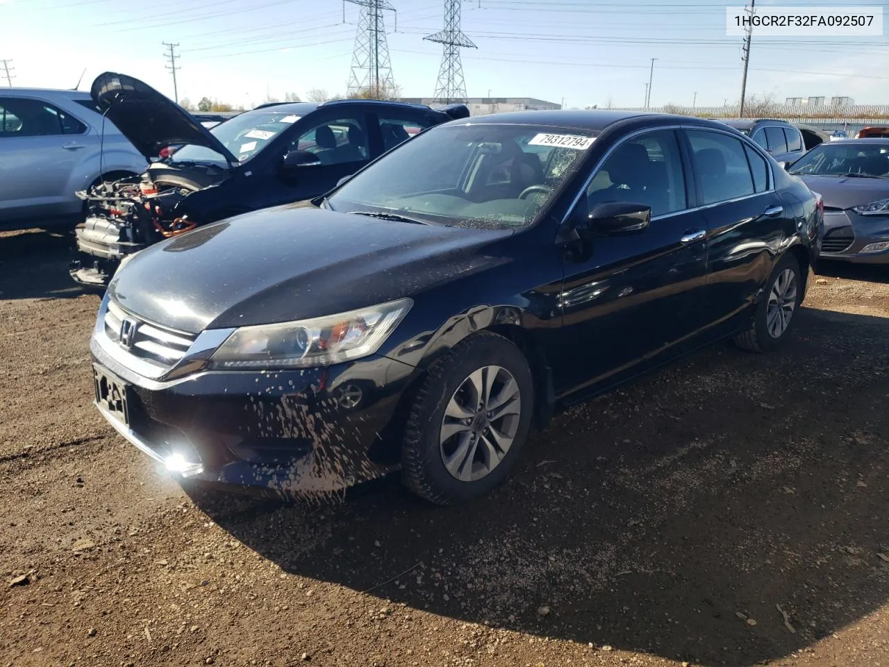 2015 Honda Accord Lx VIN: 1HGCR2F32FA092507 Lot: 79312794