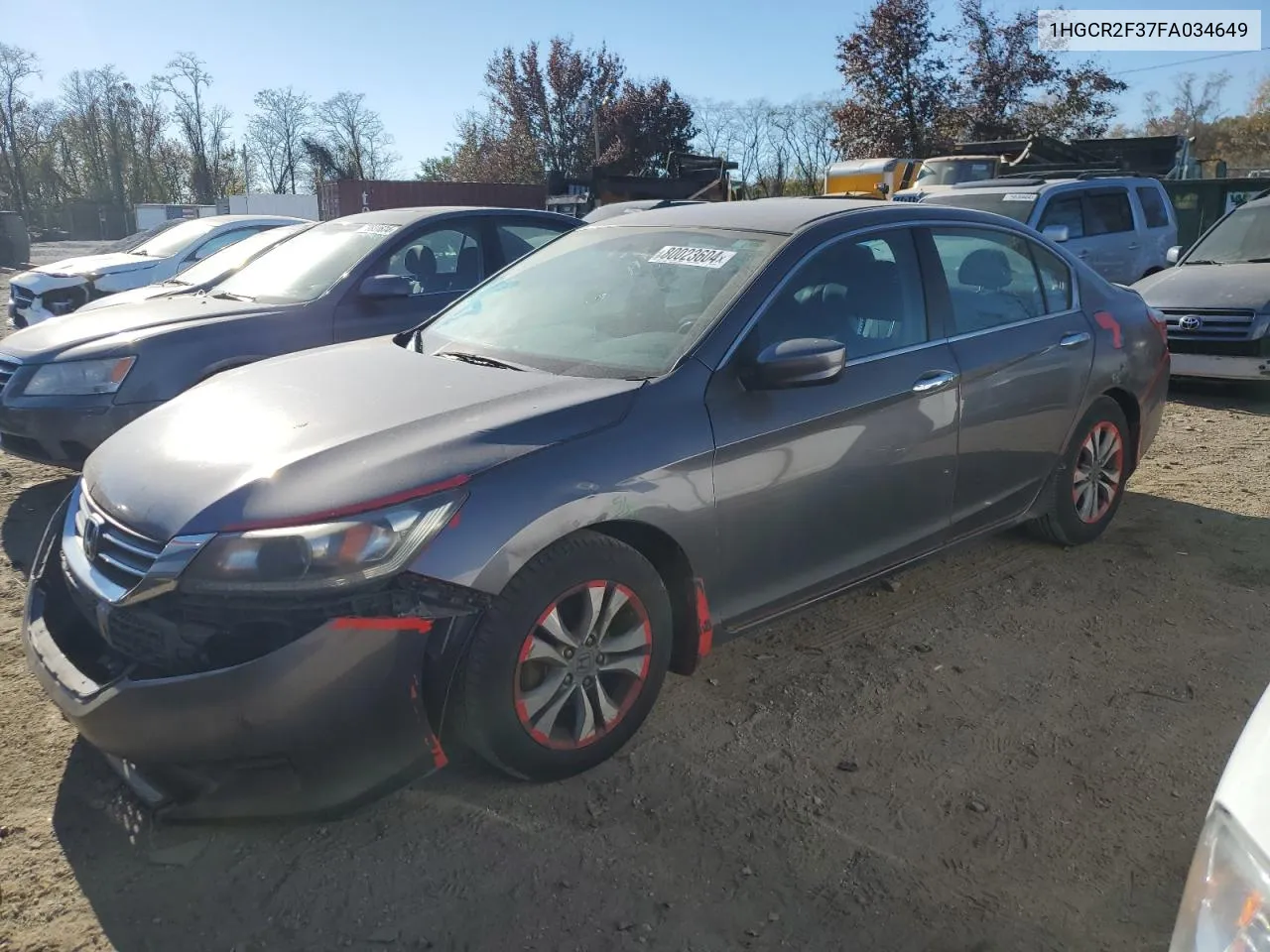 2015 Honda Accord Lx VIN: 1HGCR2F37FA034649 Lot: 80023604