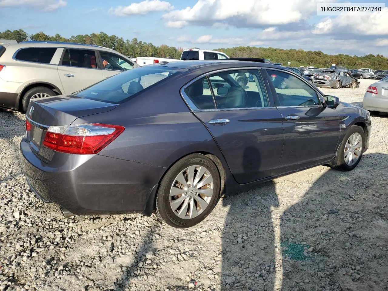 2015 Honda Accord Exl VIN: 1HGCR2F84FA274740 Lot: 80104614