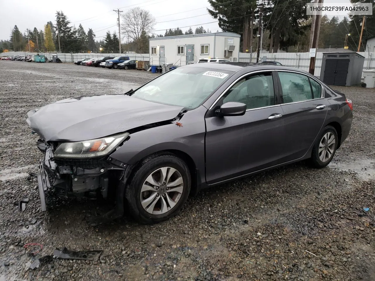 2015 Honda Accord Lx VIN: 1HGCR2F39FA042963 Lot: 80233354