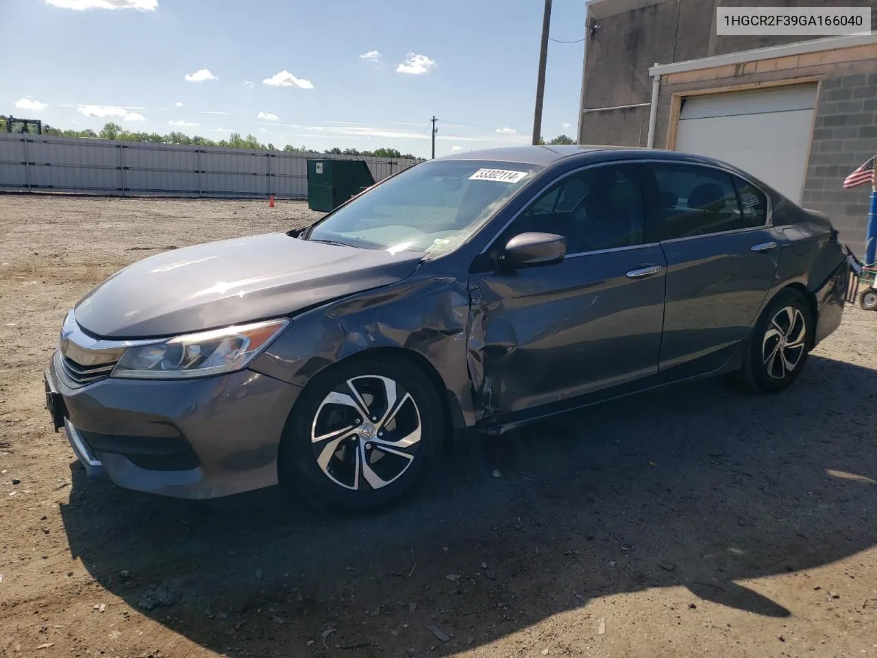 2016 Honda Accord Lx VIN: 1HGCR2F39GA166040 Lot: 53302114