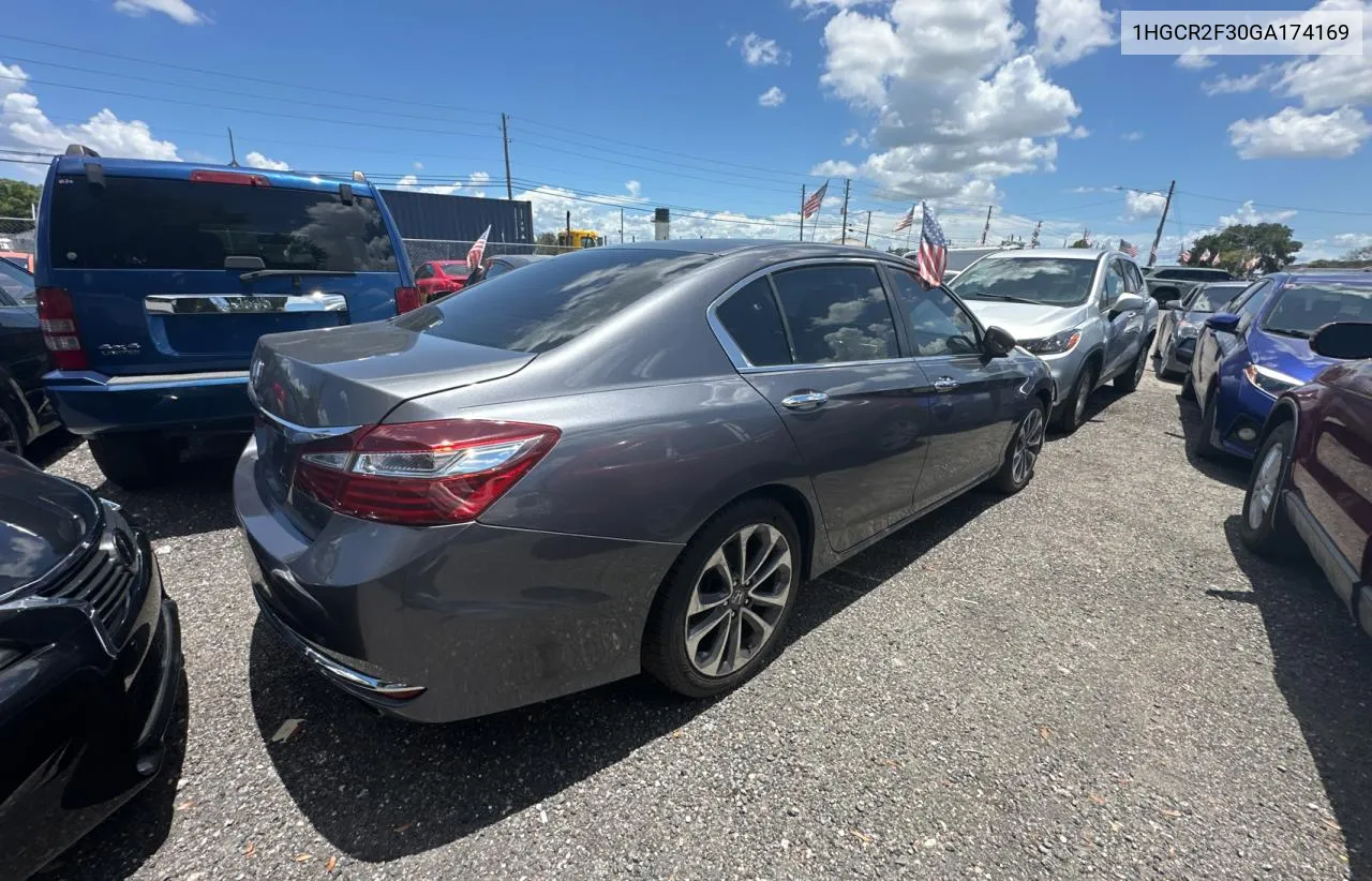 2016 Honda Accord Lx VIN: 1HGCR2F30GA174169 Lot: 61925034