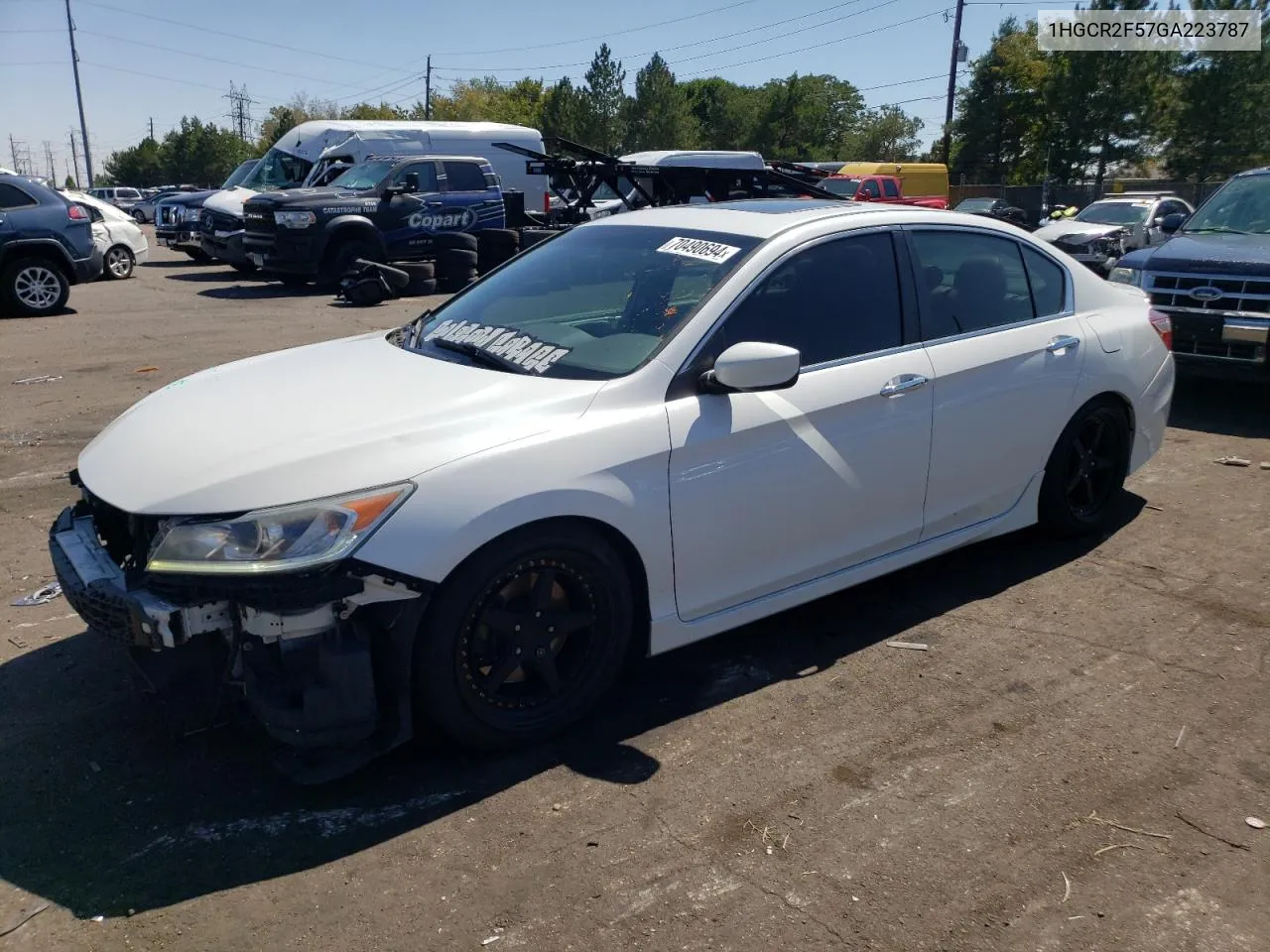 2016 Honda Accord Sport VIN: 1HGCR2F57GA223787 Lot: 70490694