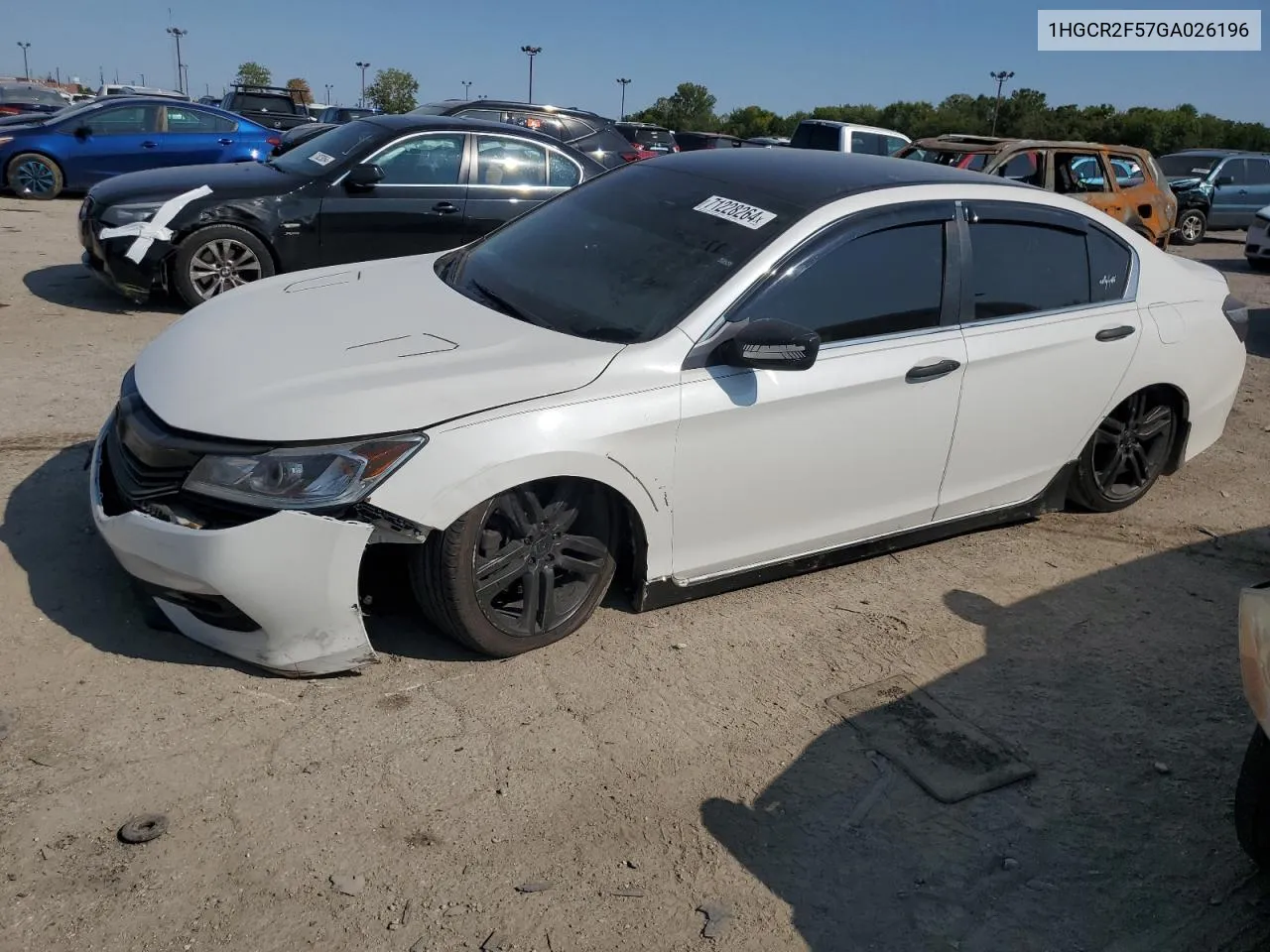 2016 Honda Accord Sport VIN: 1HGCR2F57GA026196 Lot: 71228264