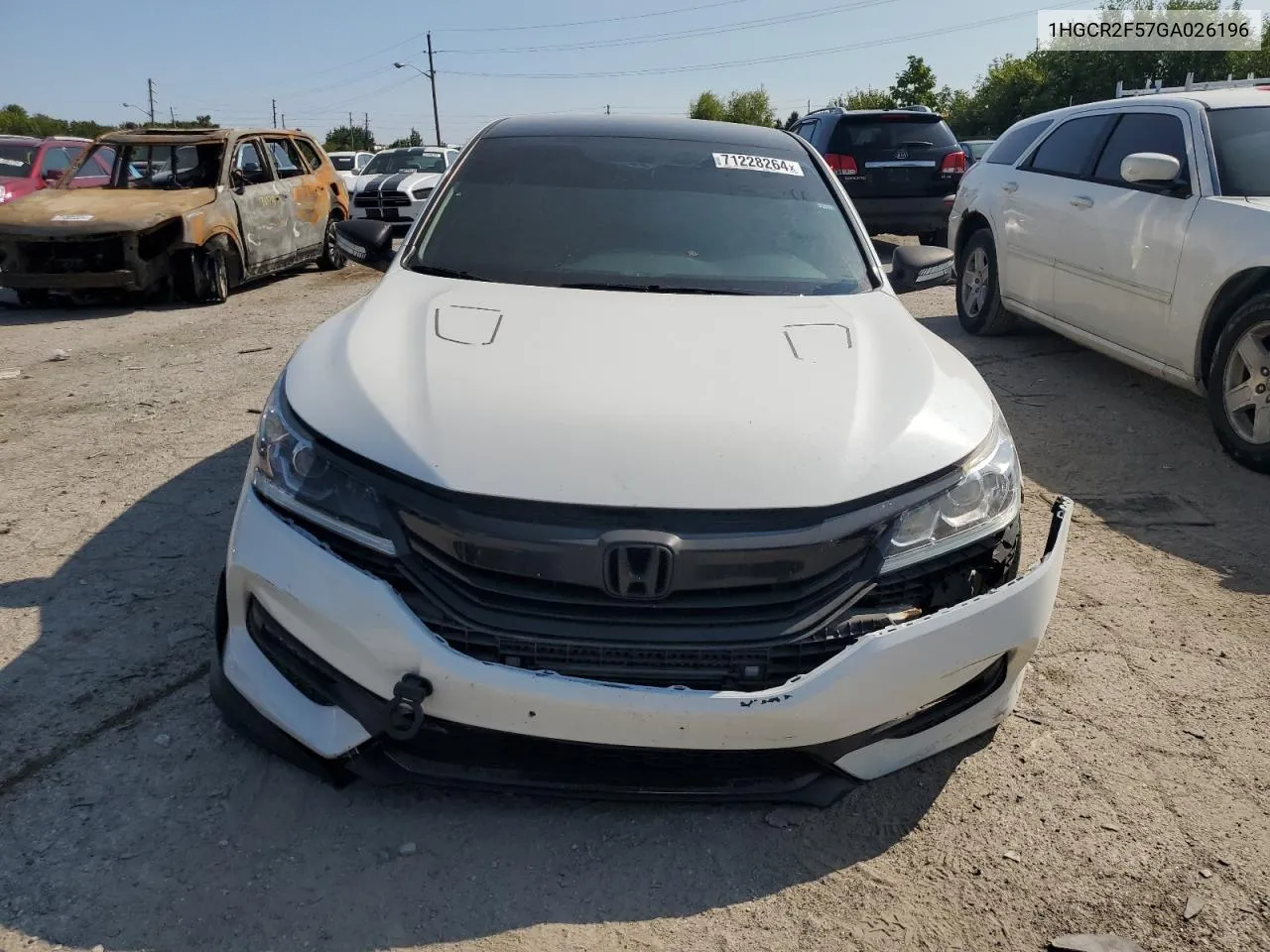 2016 Honda Accord Sport VIN: 1HGCR2F57GA026196 Lot: 71228264